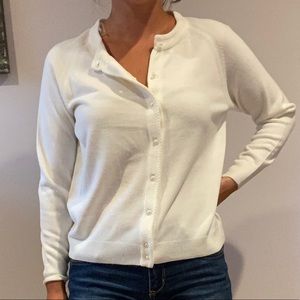 Cozy White Cardigan with Pearl Buttons